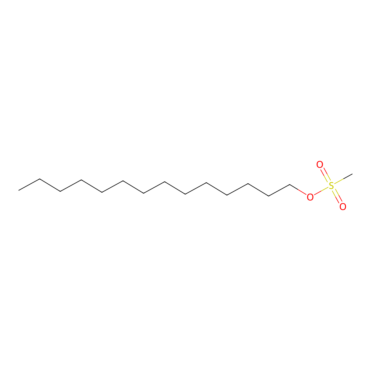 1-Tetradecanol, methanesulfonate molecular structure, CAS 6222-16-8