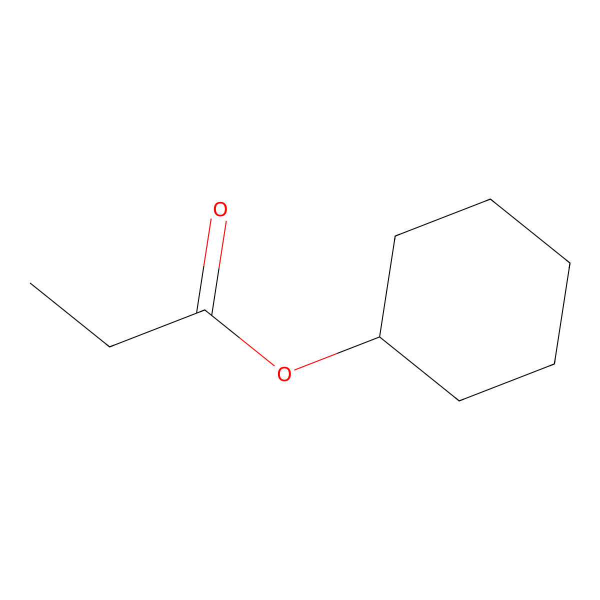 Cyclohexyl propionate molecular structure, CAS 6222-35-1