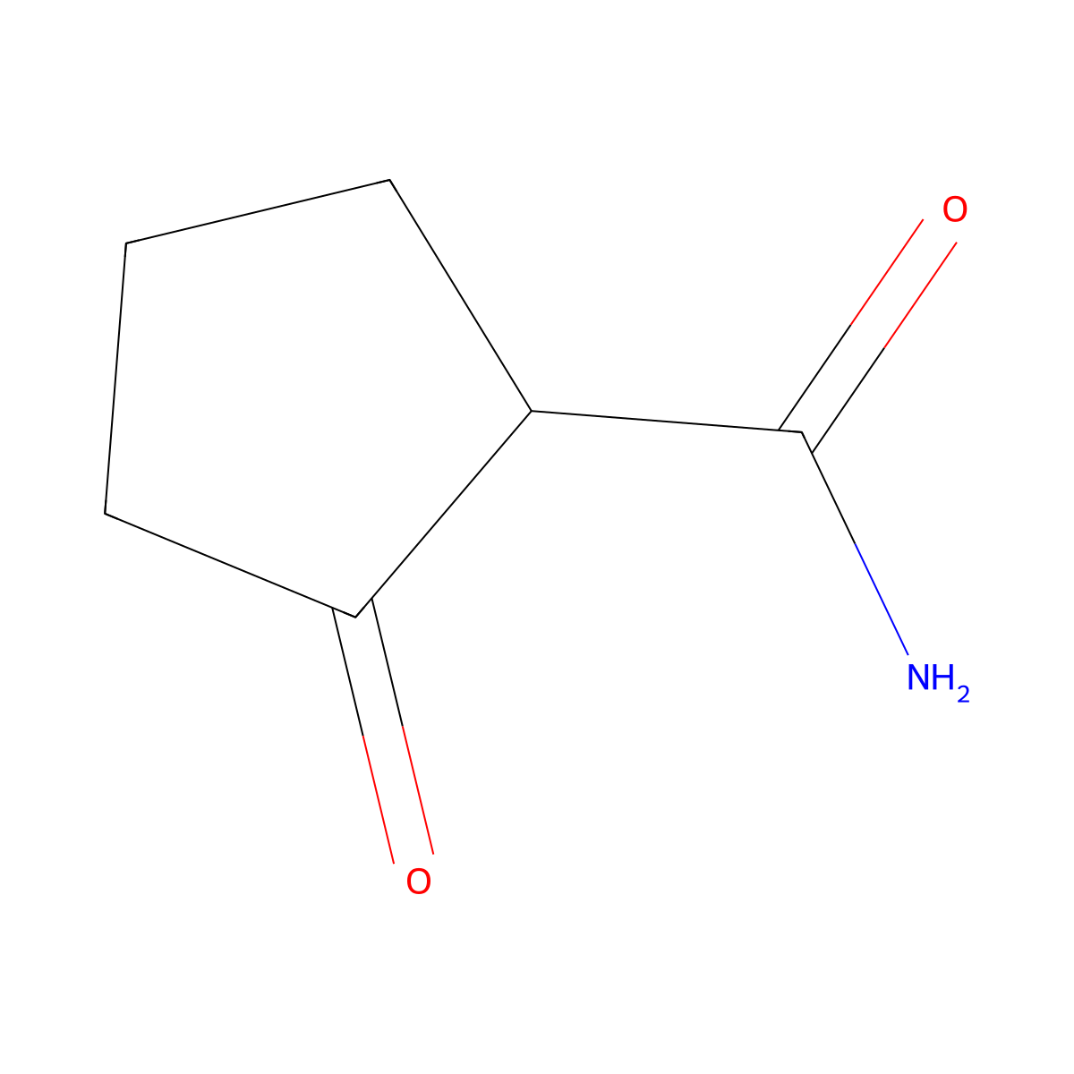 2-Oxocyclopentane-1-carboxamide molecular structure, CAS 62221-86-7
