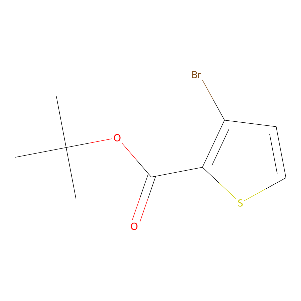 tert-Butyl 3-bromothiophene-2-carboxylate molecular structure, CAS 62224-15-1