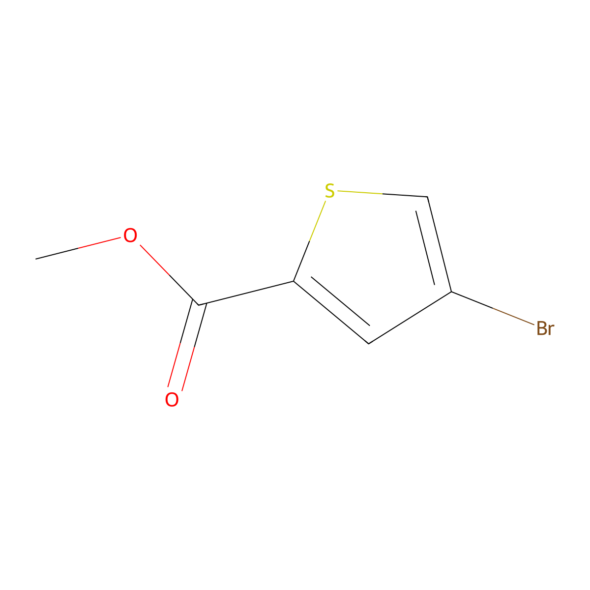 Methyl 4-bromothiophene-2-carboxylate molecular structure, CAS 62224-16-2