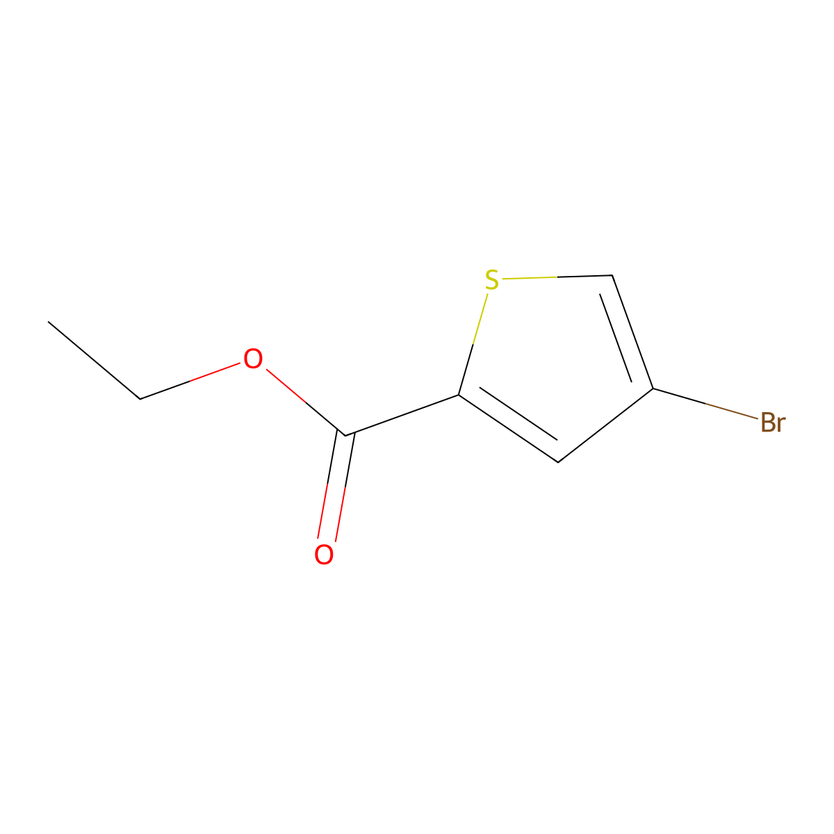 Ethyl 4-bromothiophene-2-carboxylate molecular structure, CAS 62224-17-3