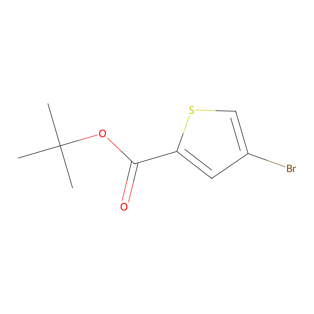 Tert-butyl 4-bromothiophene-2-carboxylate molecular structure, CAS 62224-18-4