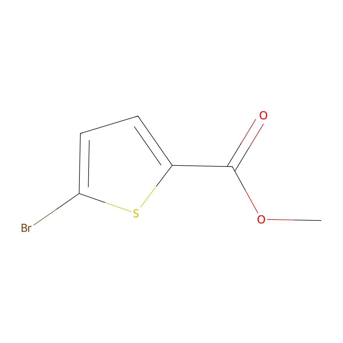 Methyl 5-bromothiophene-2-carboxylate molecular structure, CAS 62224-19-5