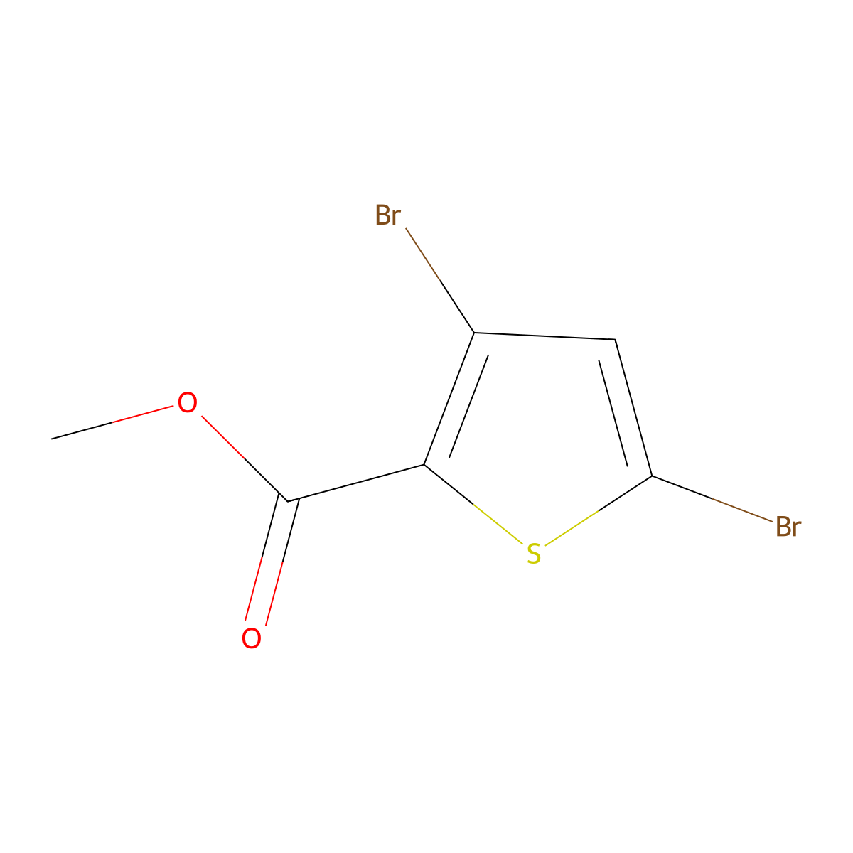 Methyl 3,5-dibromothiophene-2-carboxylate molecular structure, CAS 62224-21-9
