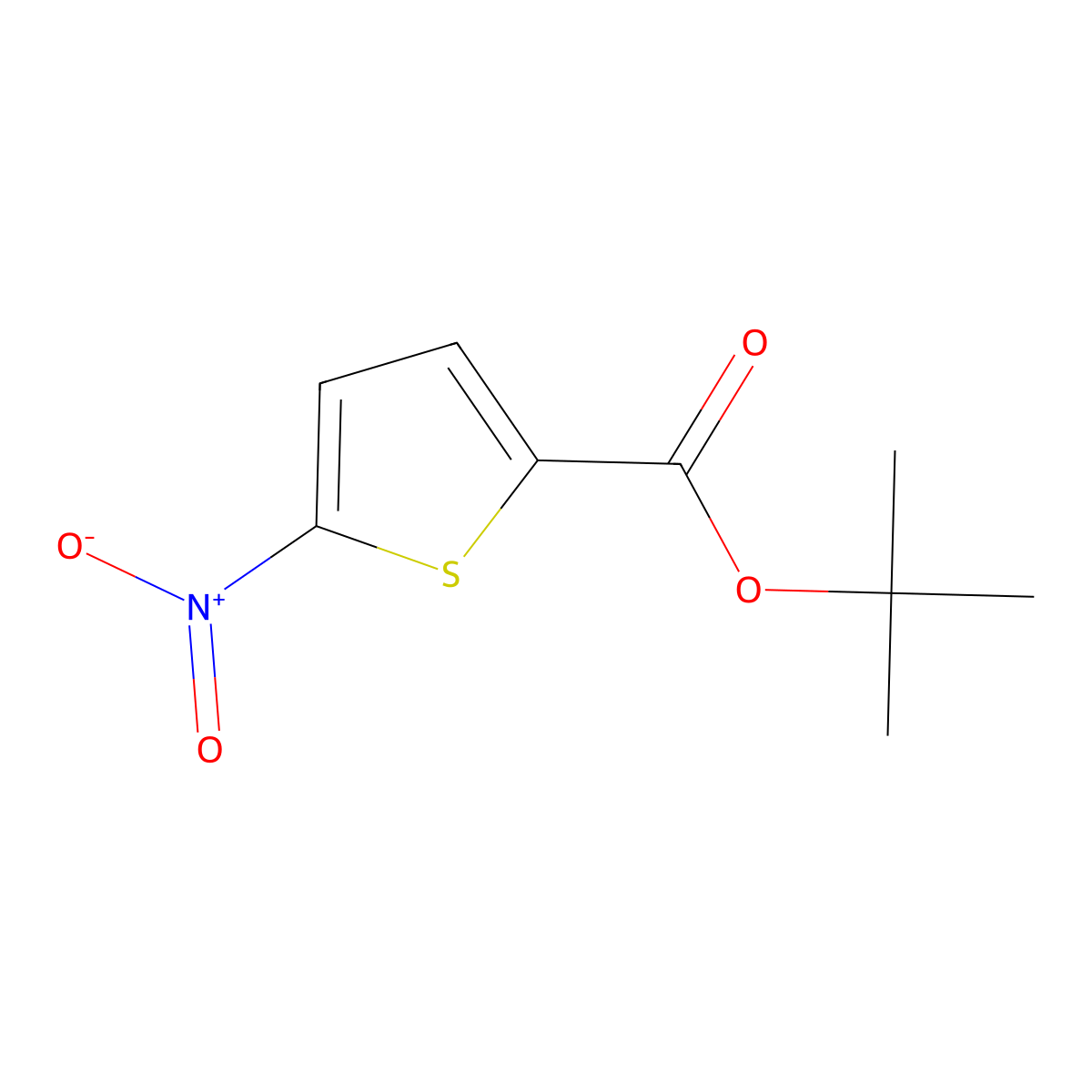 Tert-butyl 5-nitrothiophene-2-carboxylate molecular structure, CAS 62224-28-6