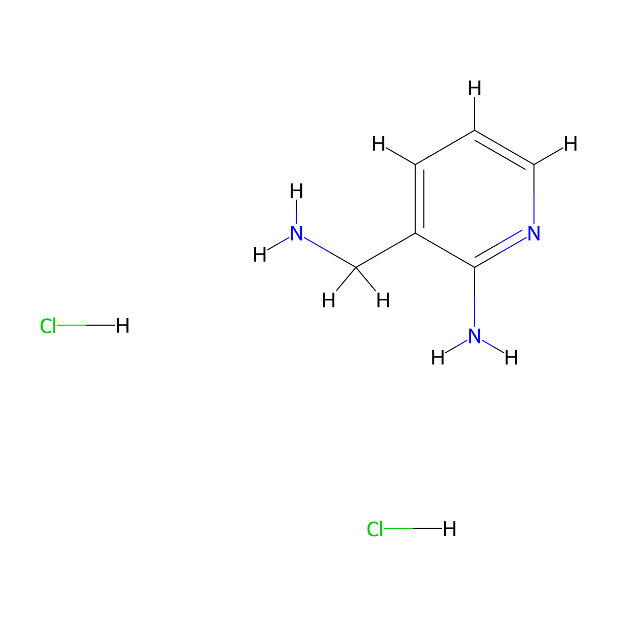 3-(Aminomethyl)pyridin-2-amine dihydrochloride molecular structure, CAS 62230-73-3
