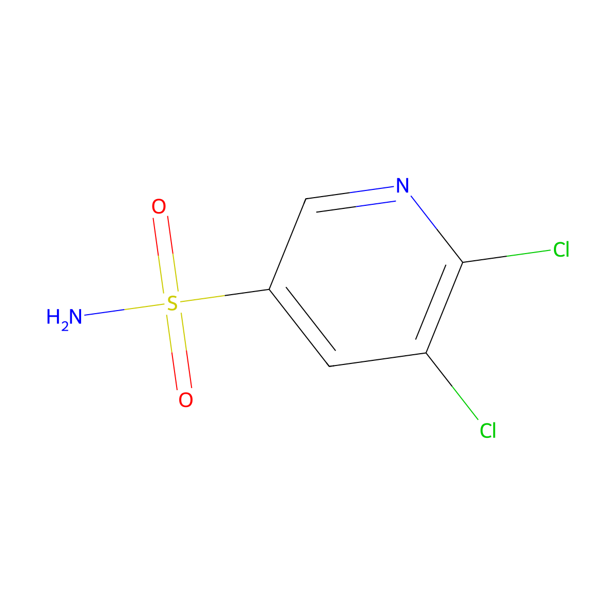 5,6-Dichloropyridine-3-sulfonamide molecular structure, CAS 622339-80-4