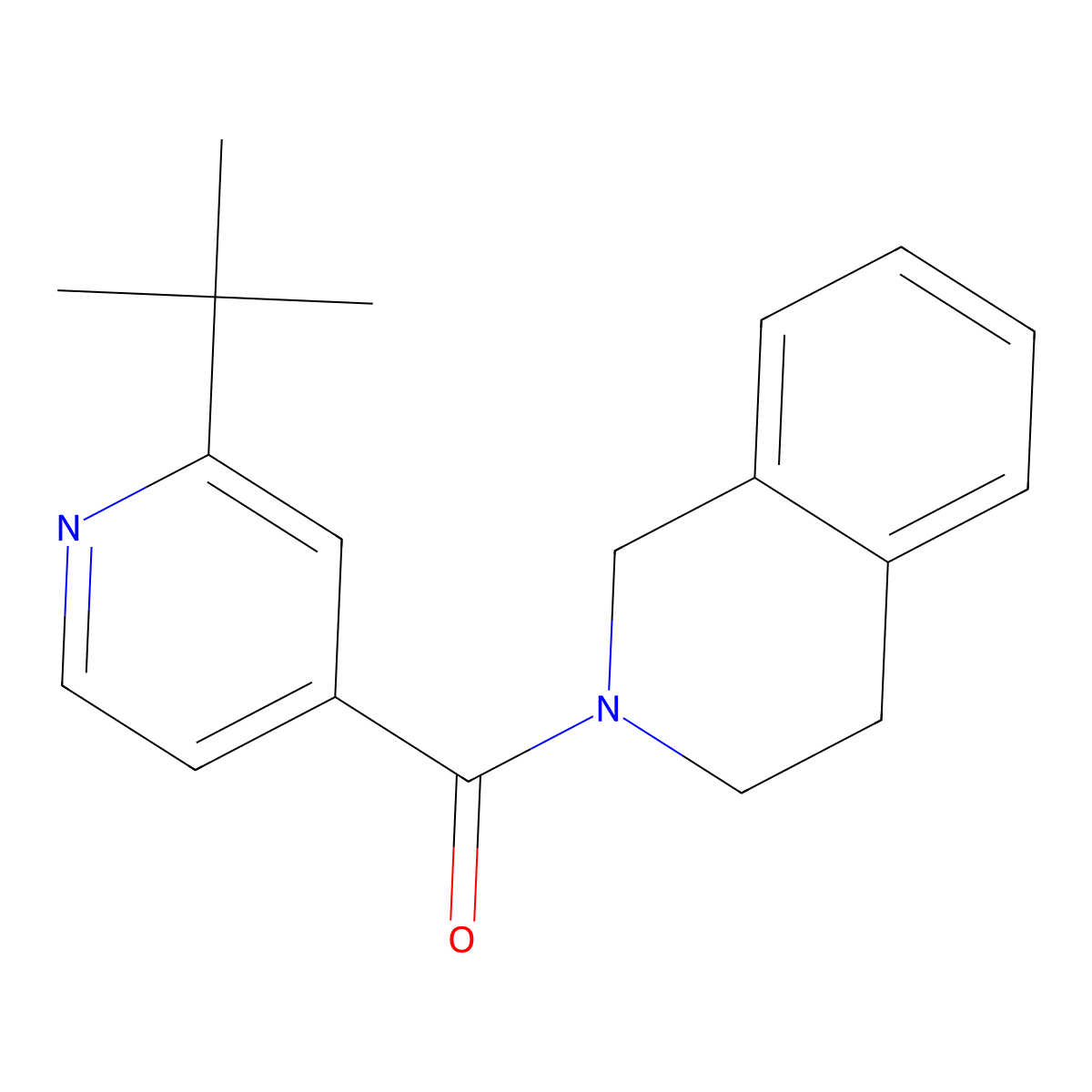 (2-tert-butylpyridin-4-yl)(3,4-dihydroisoquinolin-2(1H)-yl)methanone molecular structure, CAS 622341-64-4