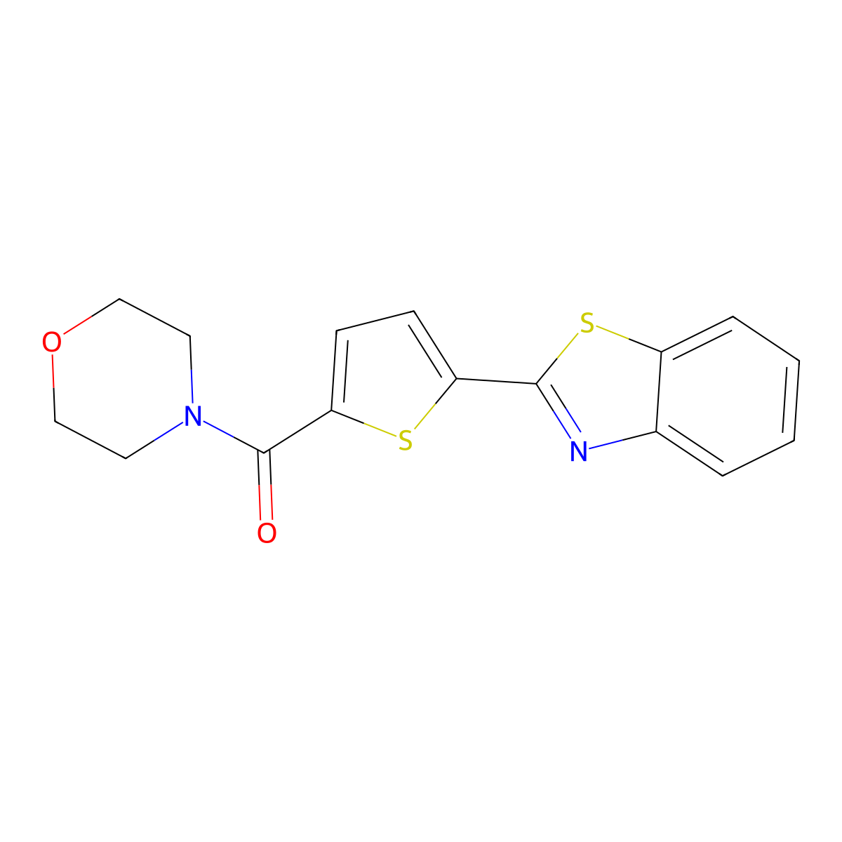 2-[5-(Morpholine-4-carbonyl)thiophen-2-yl]-1,3-benzothiazole molecular structure, CAS 622344-53-0