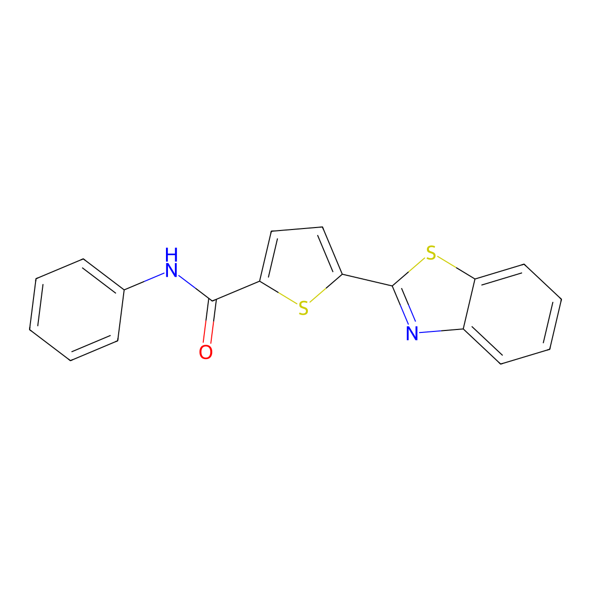 5-(1,3-benzothiazol-2-yl)-N-phenylthiophene-2-carboxamide molecular structure, CAS 622344-85-8