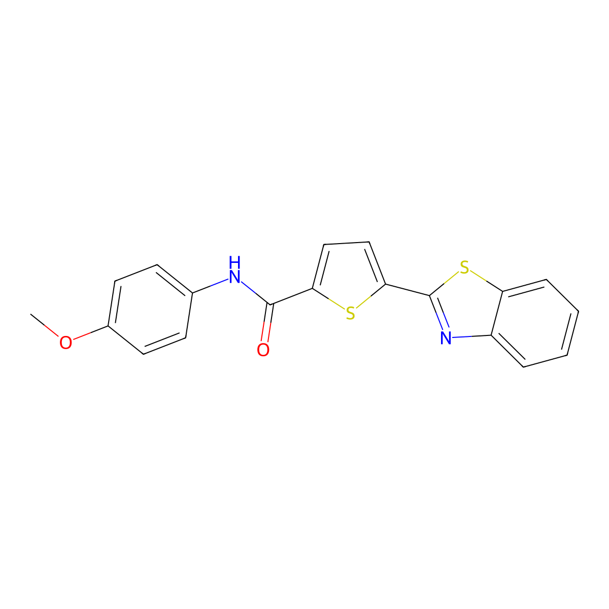 5-(1,3-benzothiazol-2-yl)-N-(4-methoxyphenyl)thiophene-2-carboxamide molecular structure, CAS 622345-01-1