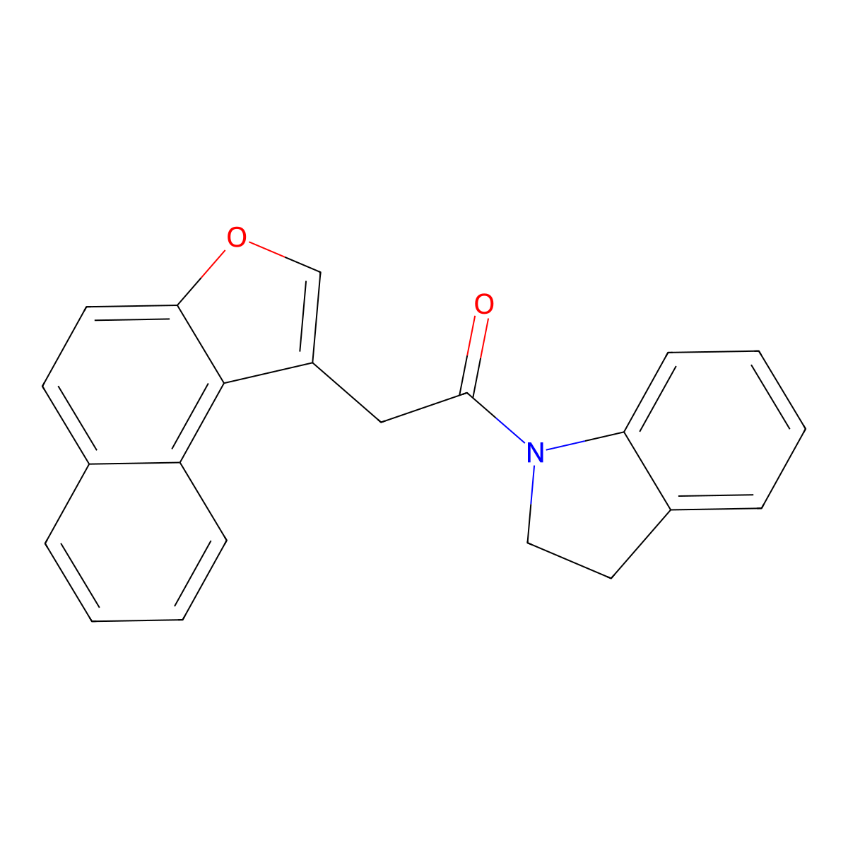 1-(Naphtho[2,1-b]furan-1-ylacetyl)indoline molecular structure, CAS 622351-00-2