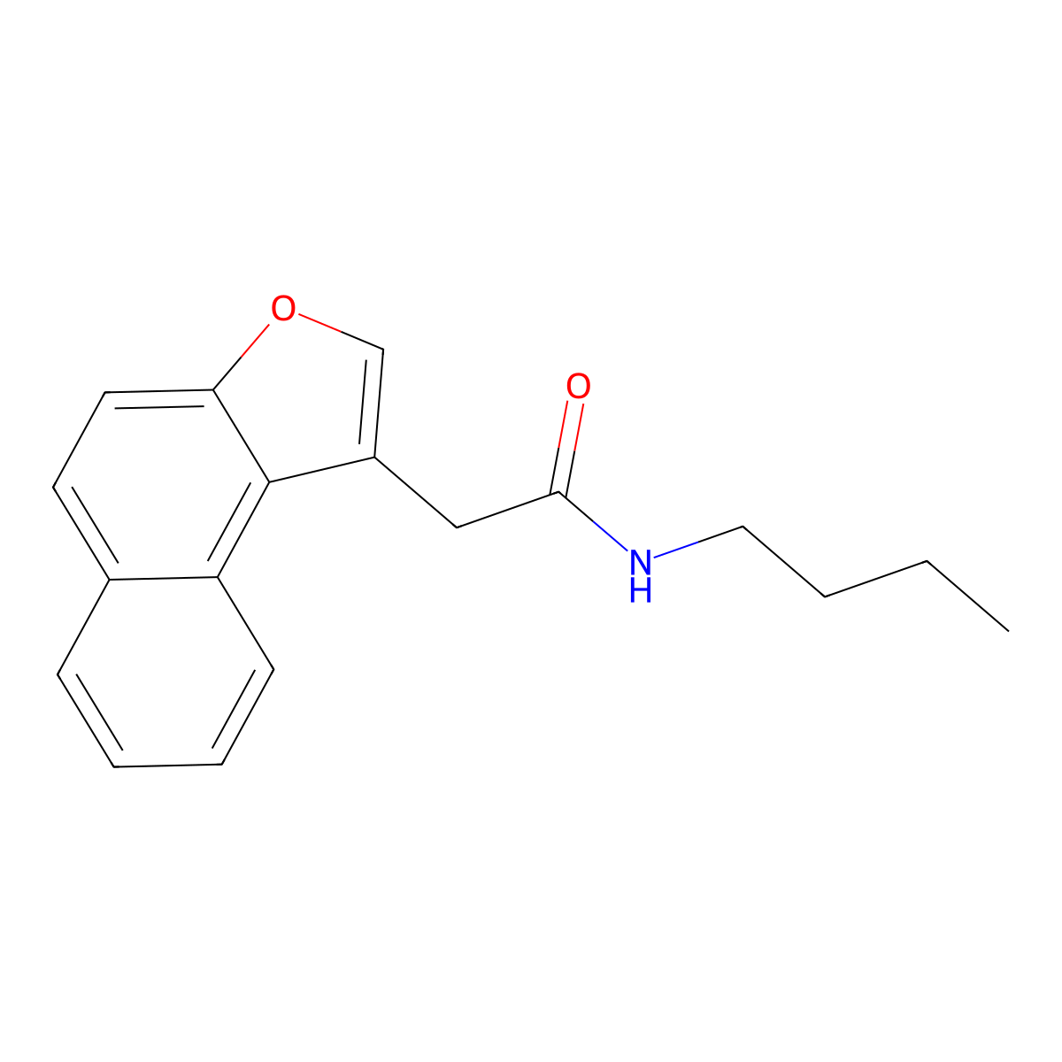 N-butyl-2-naphtho[2,1-b]furan-1-ylacetamide molecular structure, CAS 622351-67-1