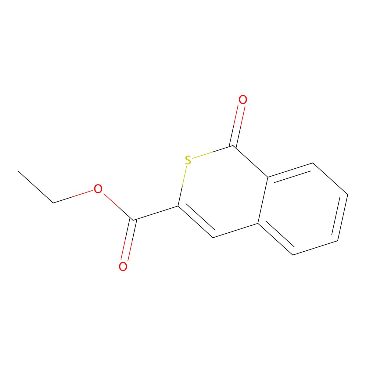 ethyl 1-oxo-1H-isothiochromene-3-carboxylate molecular structure, CAS 622352-31-2