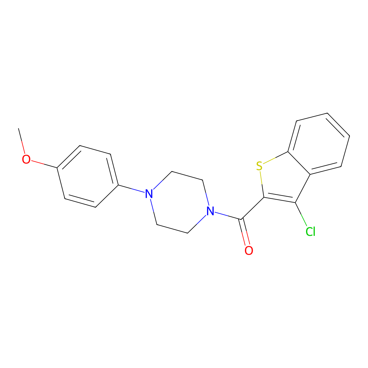 1-(3-Chloro-1-benzothiophene-2-carbonyl)-4-(4-methoxyphenyl)piperazine molecular structure, CAS 622354-18-1