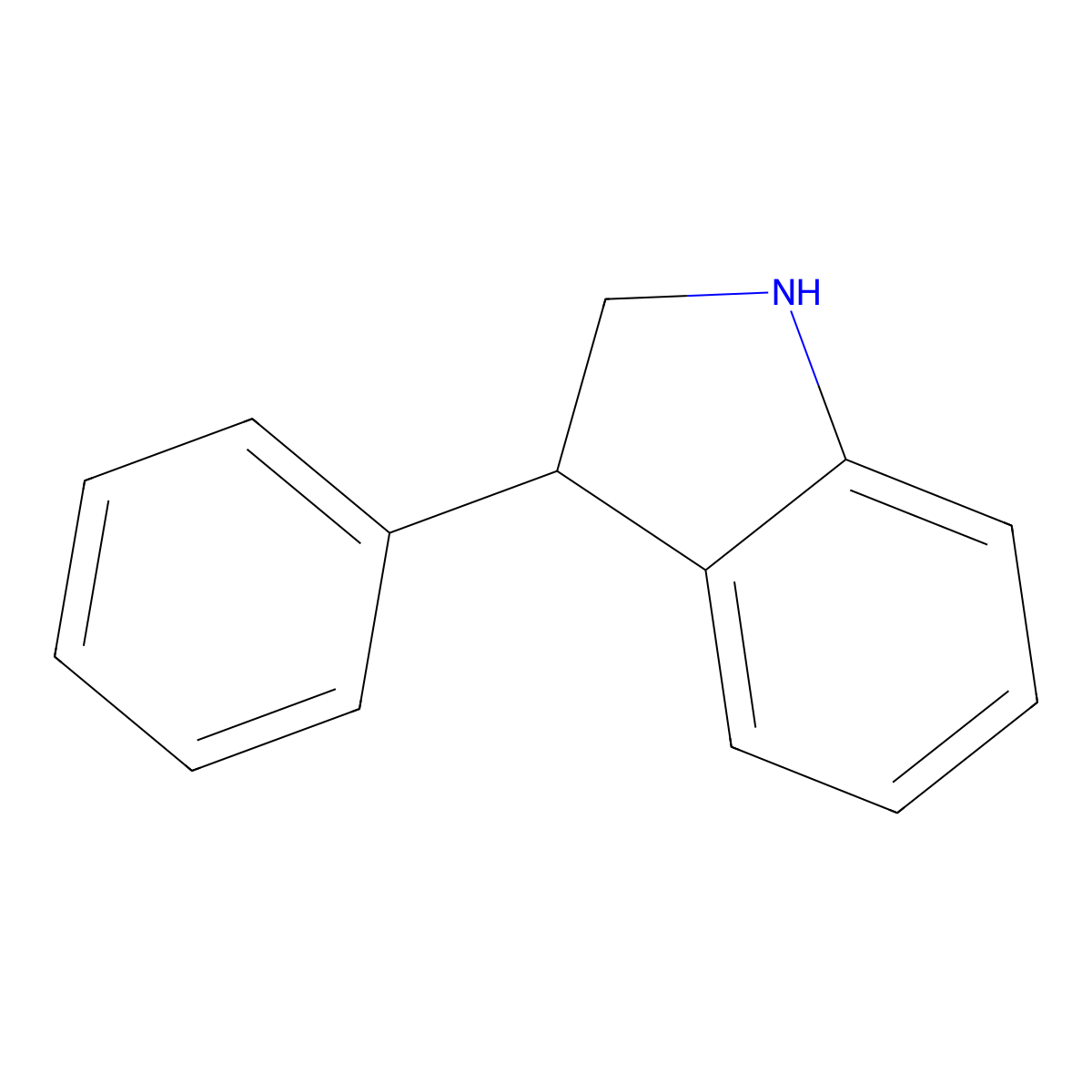 3-phenyl-2,3-dihydro-1H-indole molecular structure, CAS 62236-19-5