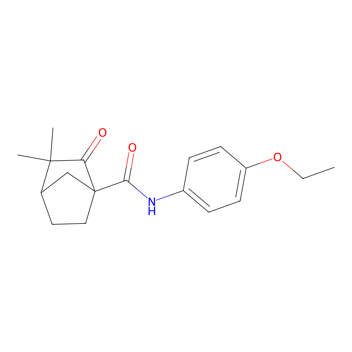 N-(4-ethoxyphenyl)-3,3-dimethyl-2-oxobicyclo[2.2.1]heptane-1-carboxamide molecular structure, CAS 622361-92-6