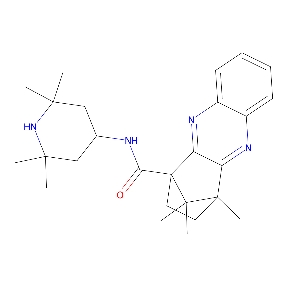 4,11,11-trimethyl-N-(2,2,6,6-tetramethylpiperidin-4-yl)-3,4-dihydro-1,4-methanophenazine-1(2H)-carboxamide molecular structure, CAS 622363-93-3
