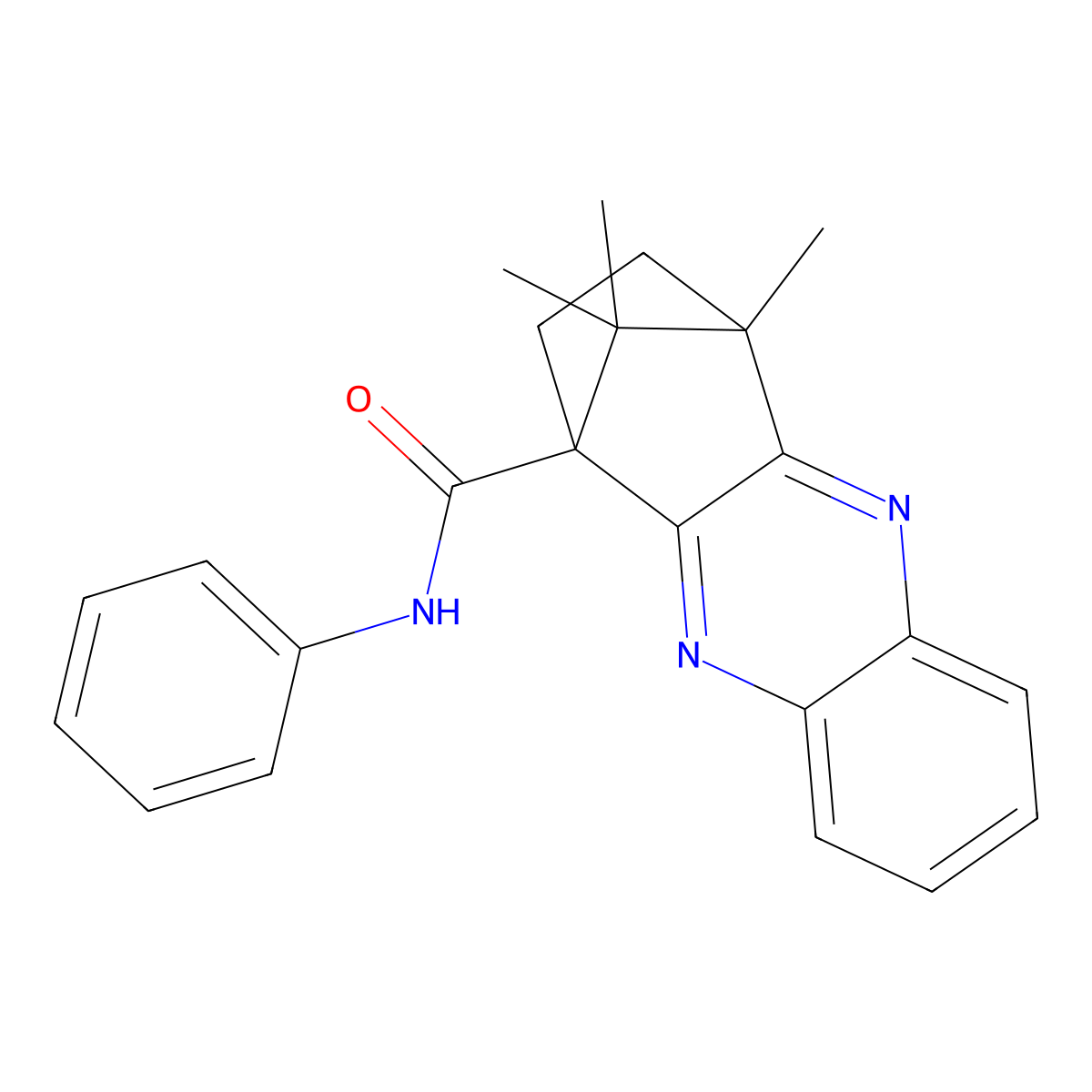 (1R,4S)-4,11,11-trimethyl-N-phenyl-1,2,3,4-tetrahydro-1,4-methanophenazine-1-carboxamide molecular structure, CAS 622364-28-7