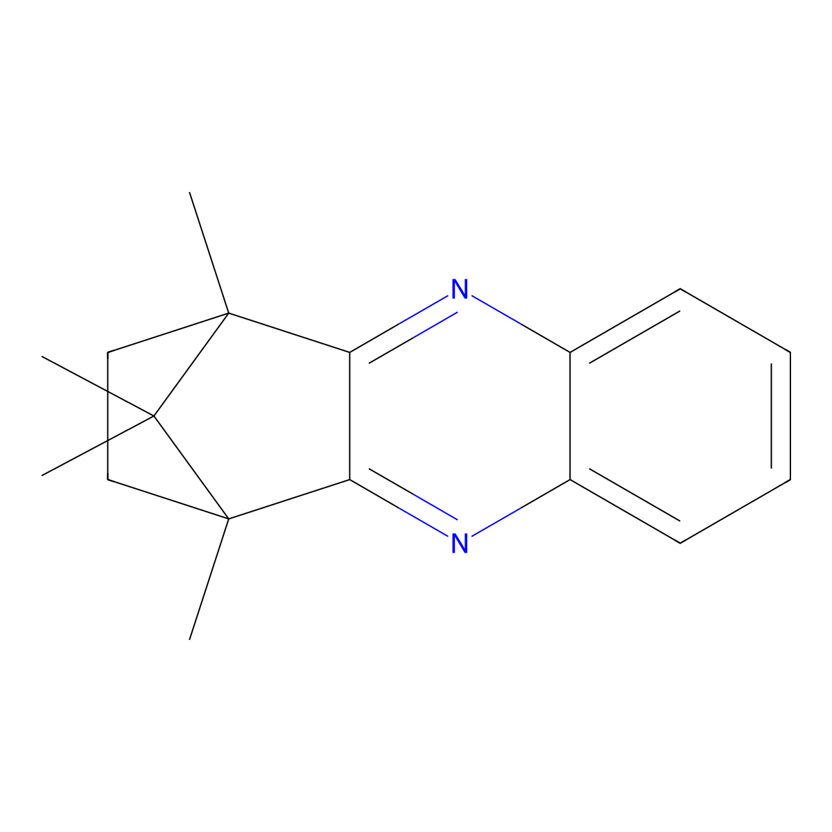 1,4,11,11-Tetramethyl-1,2,3,4-tetrahydro-1,4-methanophenazine molecular structure, CAS 622364-94-7