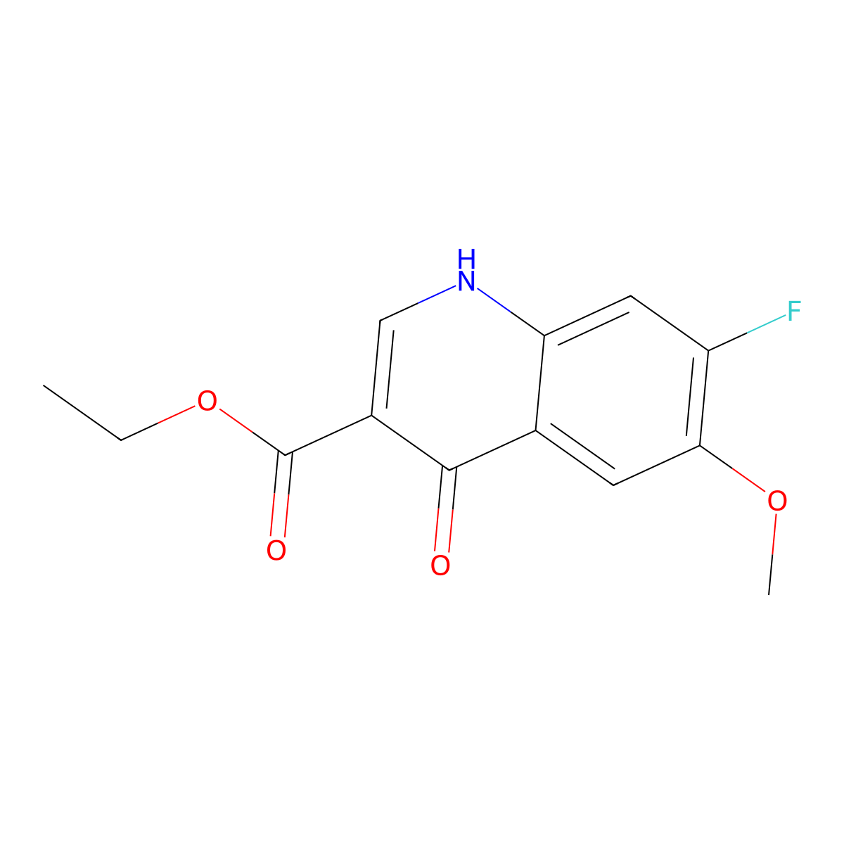 Ethyl 7-fluoro-4-hydroxy-6-methoxyquinoline-3-carboxylate molecular structure, CAS 622369-35-1