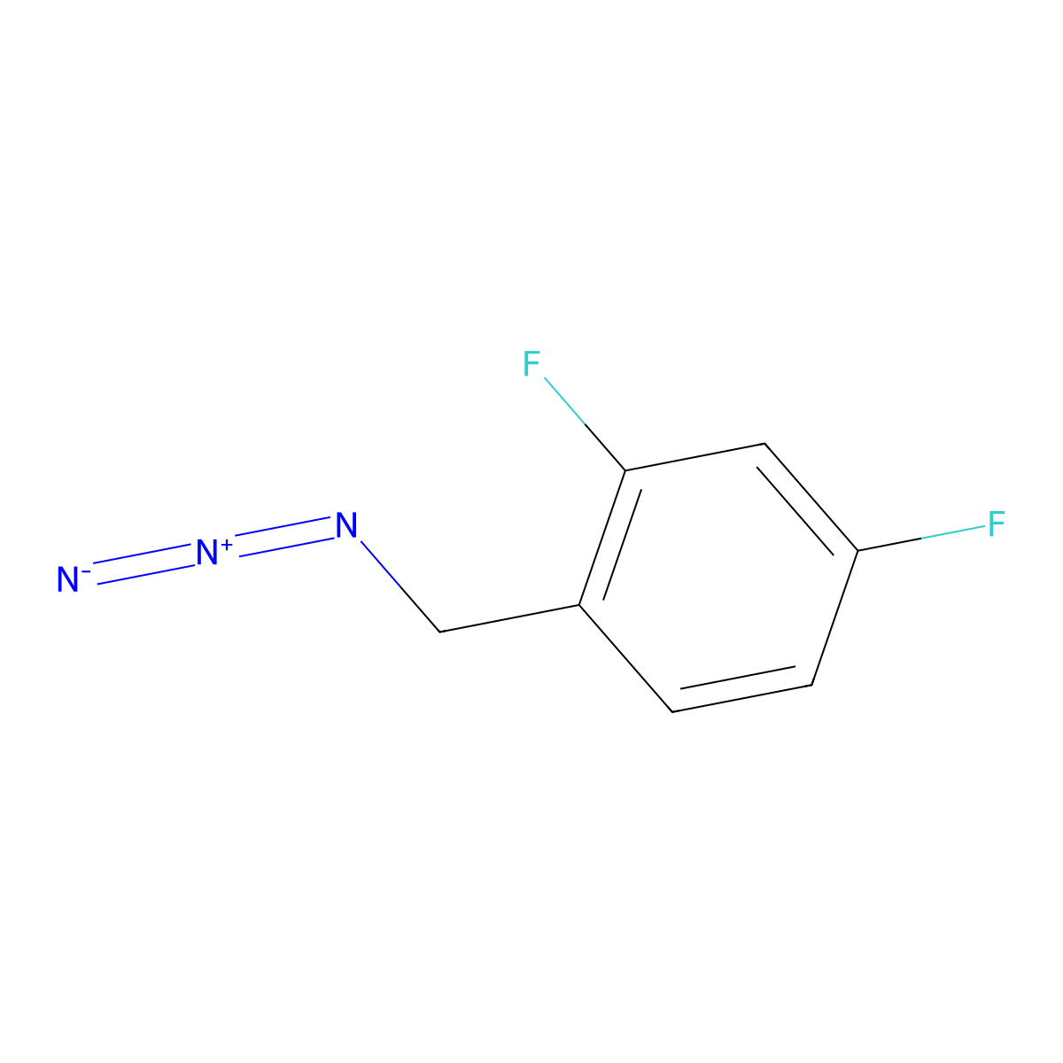 1-(Azidomethyl)-2,4-difluorobenzene molecular structure, CAS 622372-75-2