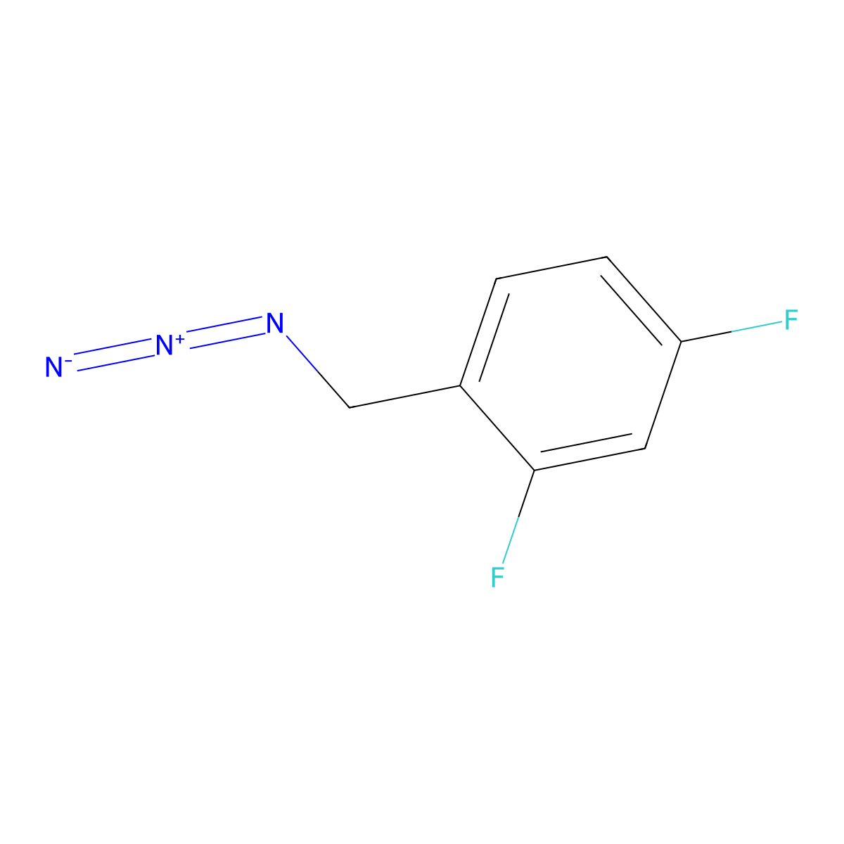 1-(Azidomethyl)-2,4-difluorobenzene molecular structure, CAS 622372-75-2