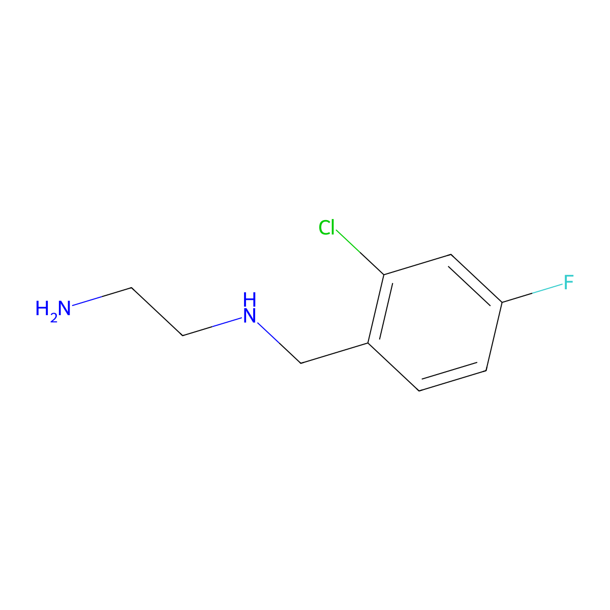 N-(2-Chloro-4-fluorobenzyl)ethane-1,2-diamine molecular structure, CAS 622373-88-0