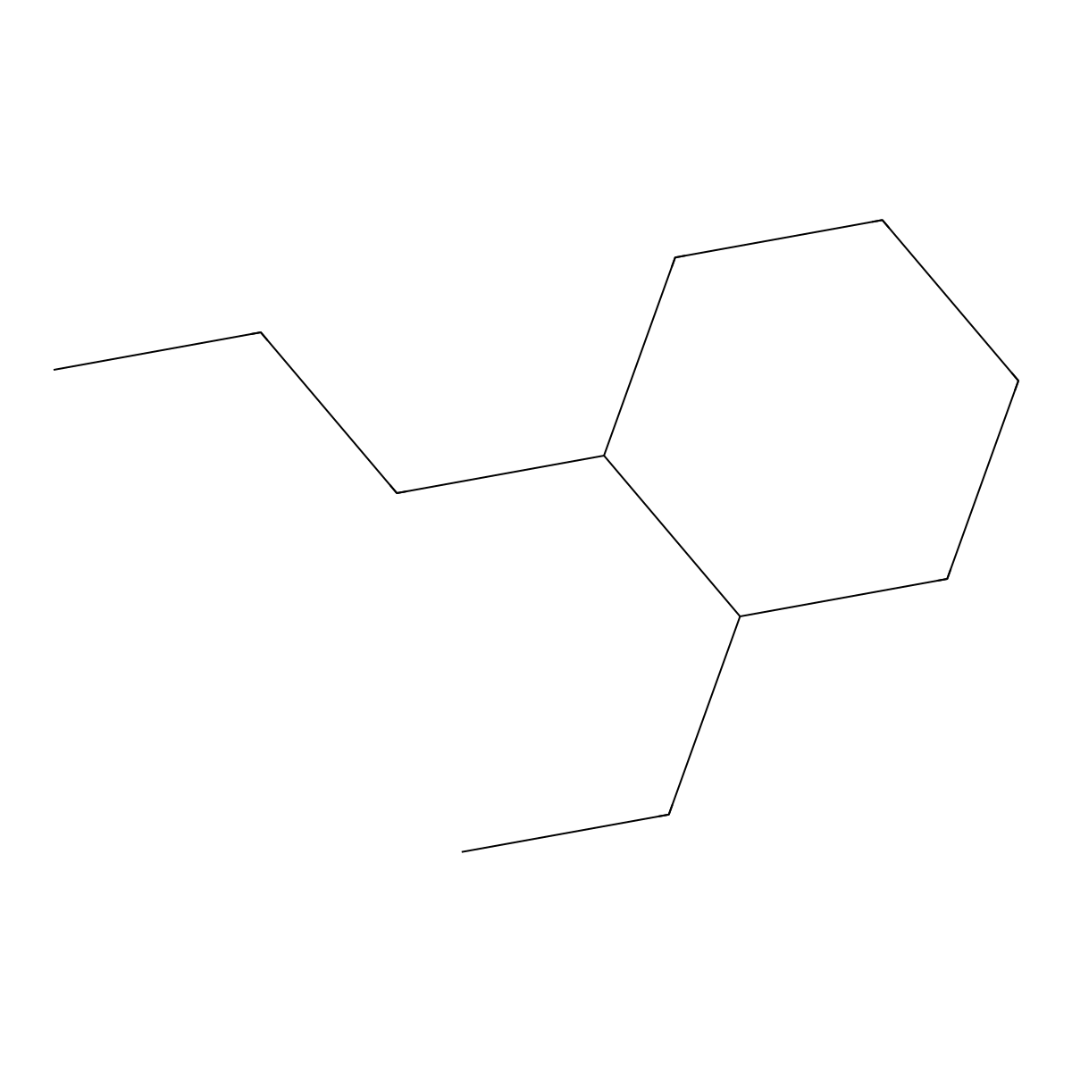 1-Ethyl-2-propylcyclohexane molecular structure, CAS 62238-33-9