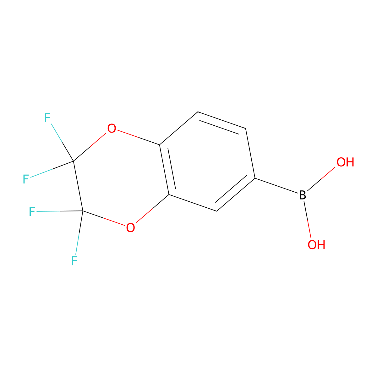2,2,3,3-Tetrafluoro-1,4-benzodioxine-6-boronic acid molecular structure, CAS 622383-86-2
