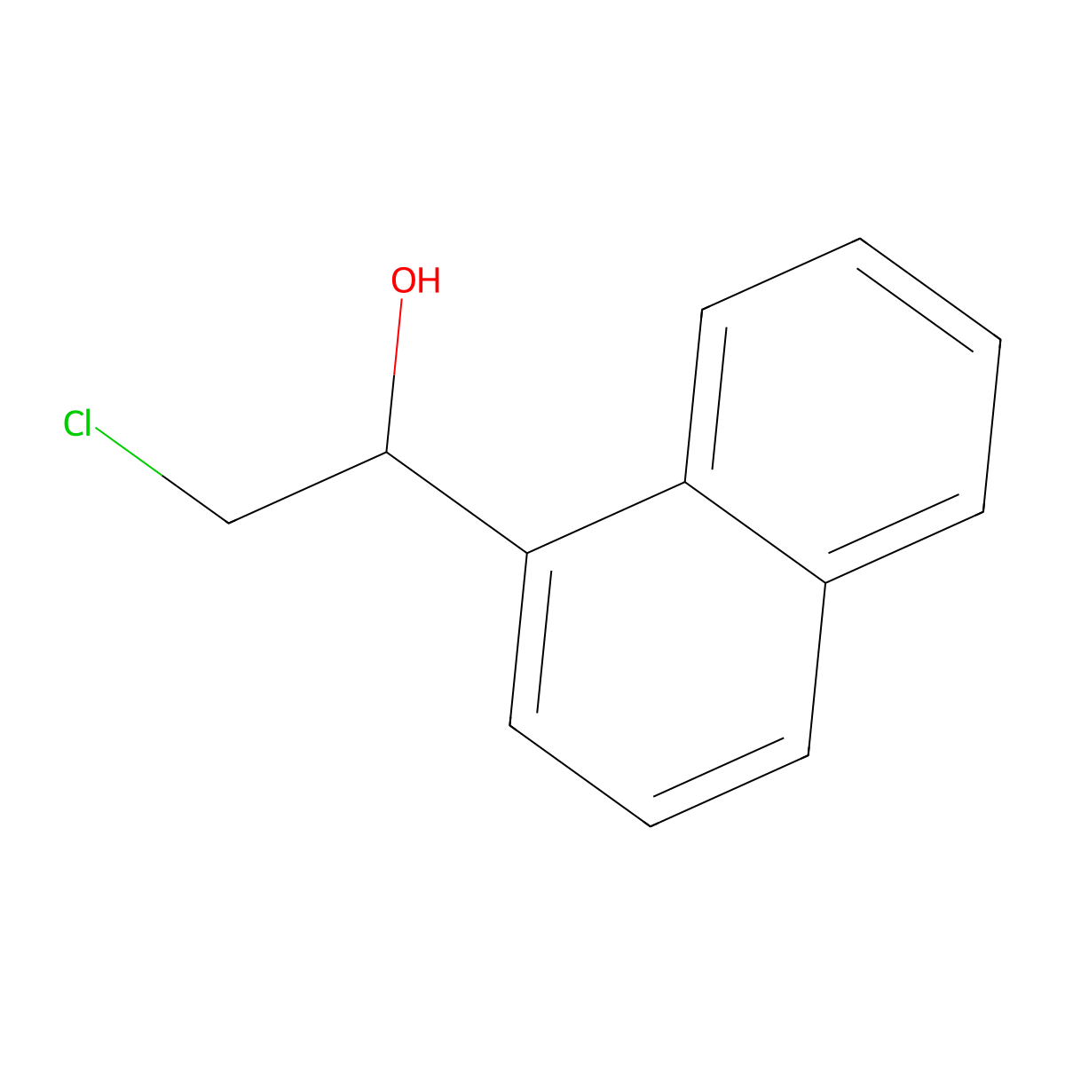2-Chloro-1-(naphthalen-1-yl)ethan-1-ol molecular structure, CAS 62239-55-8