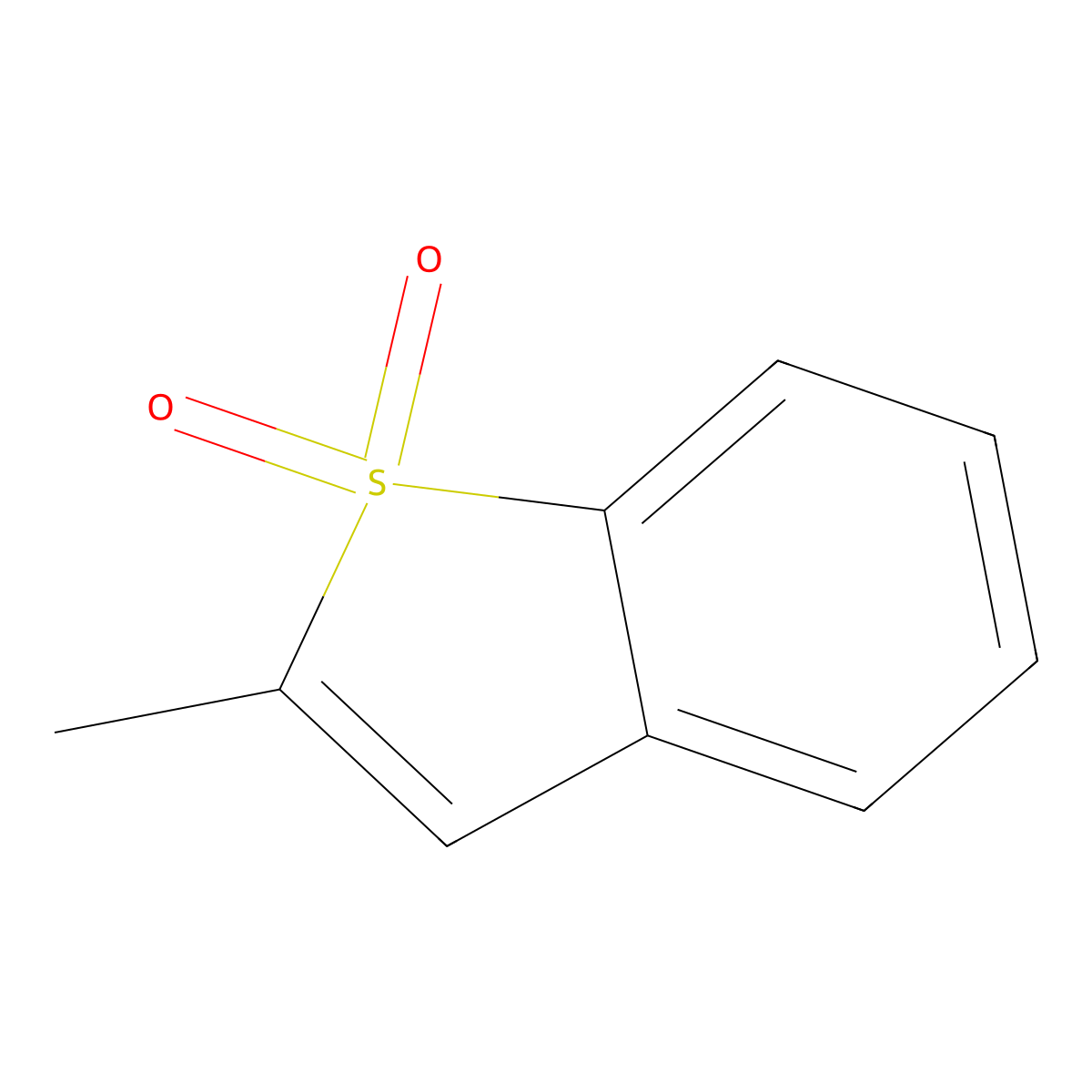 2-Methyl-1-benzothiophene 1,1-dioxide molecular structure, CAS 6224-55-1