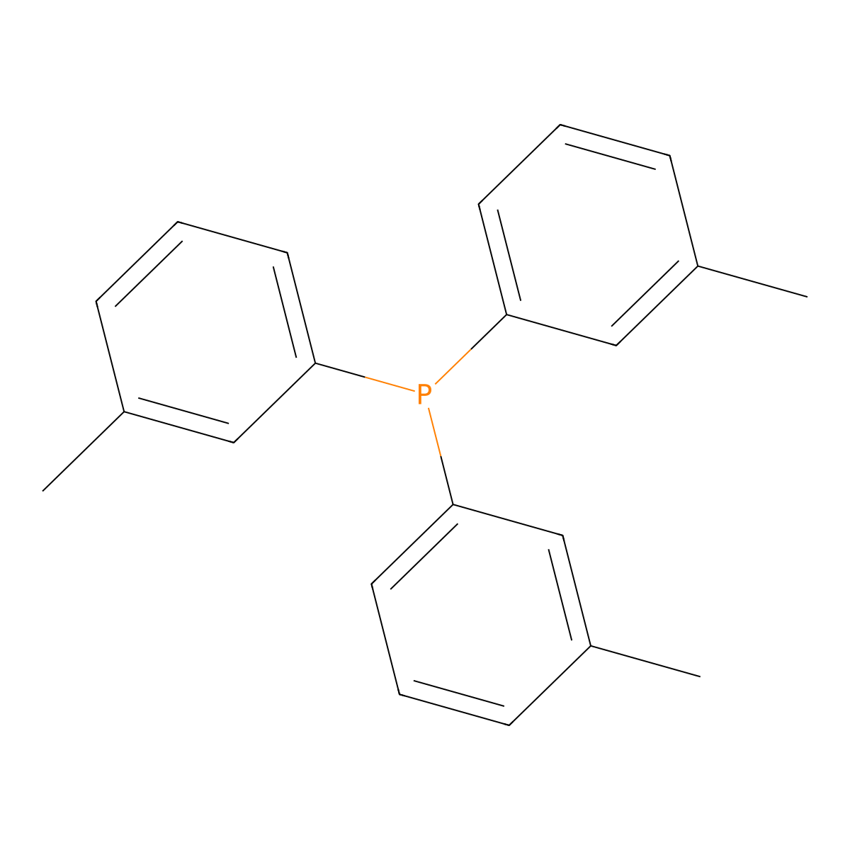 Tri-m-tolylphosphine molecular structure, CAS 6224-63-1