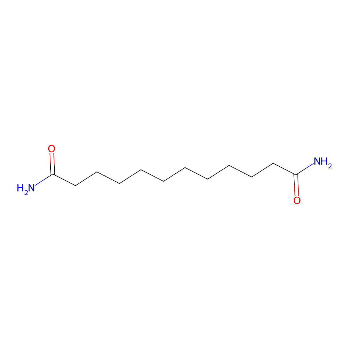 Dodecanediamide molecular structure, CAS 6224-99-3