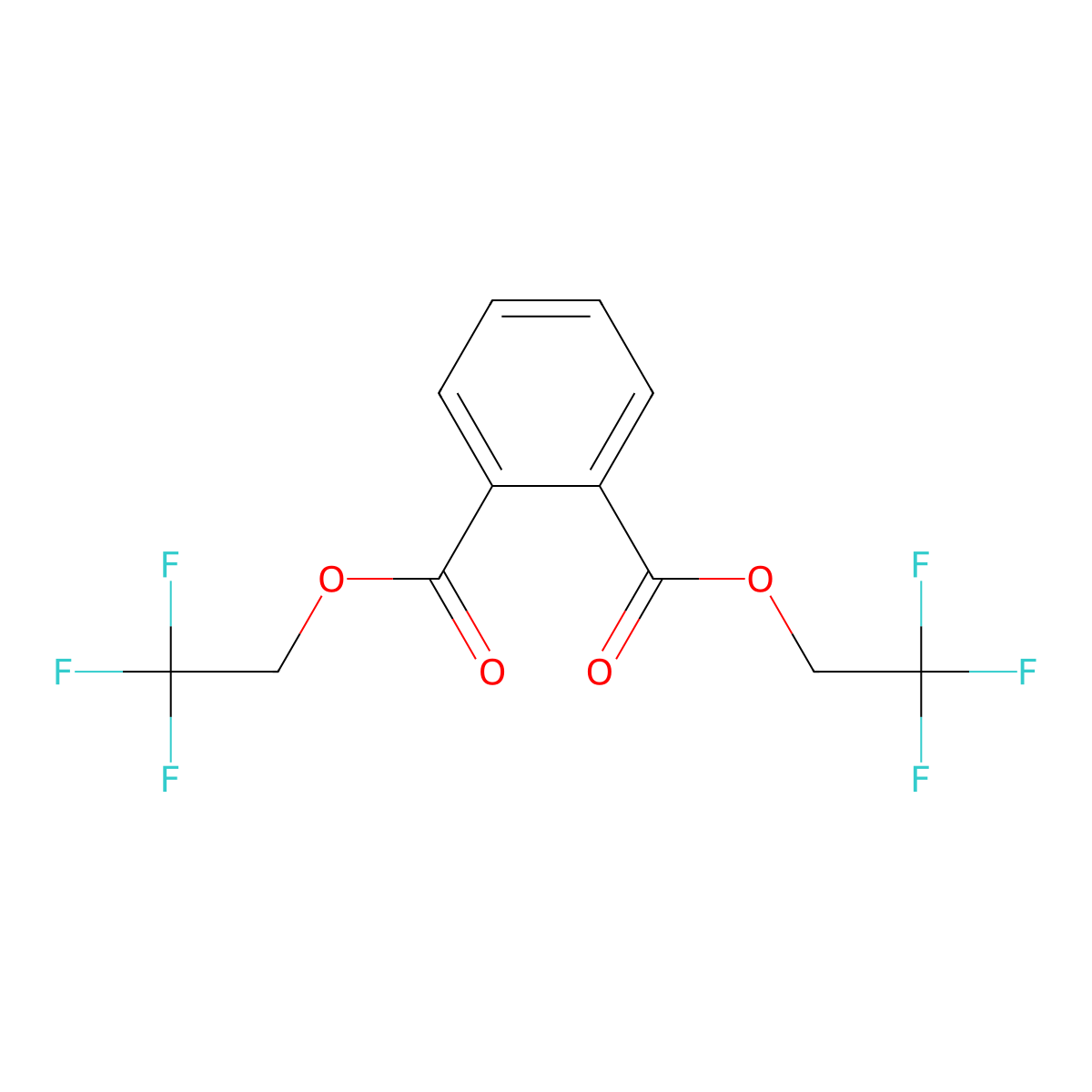 Bis(2,2,2-trifluoroethyl) phthalate molecular structure, CAS 62240-27-1