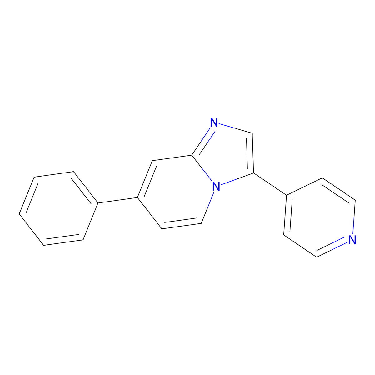 7-Phenyl-3-(pyridin-4-yl)imidazo[1,2-a]pyridine molecular structure, CAS 622402-28-2