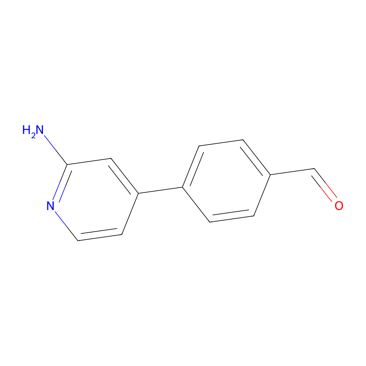 4-(2-Aminopyridin-4-yl)benzaldehyde molecular structure, CAS 622402-34-0