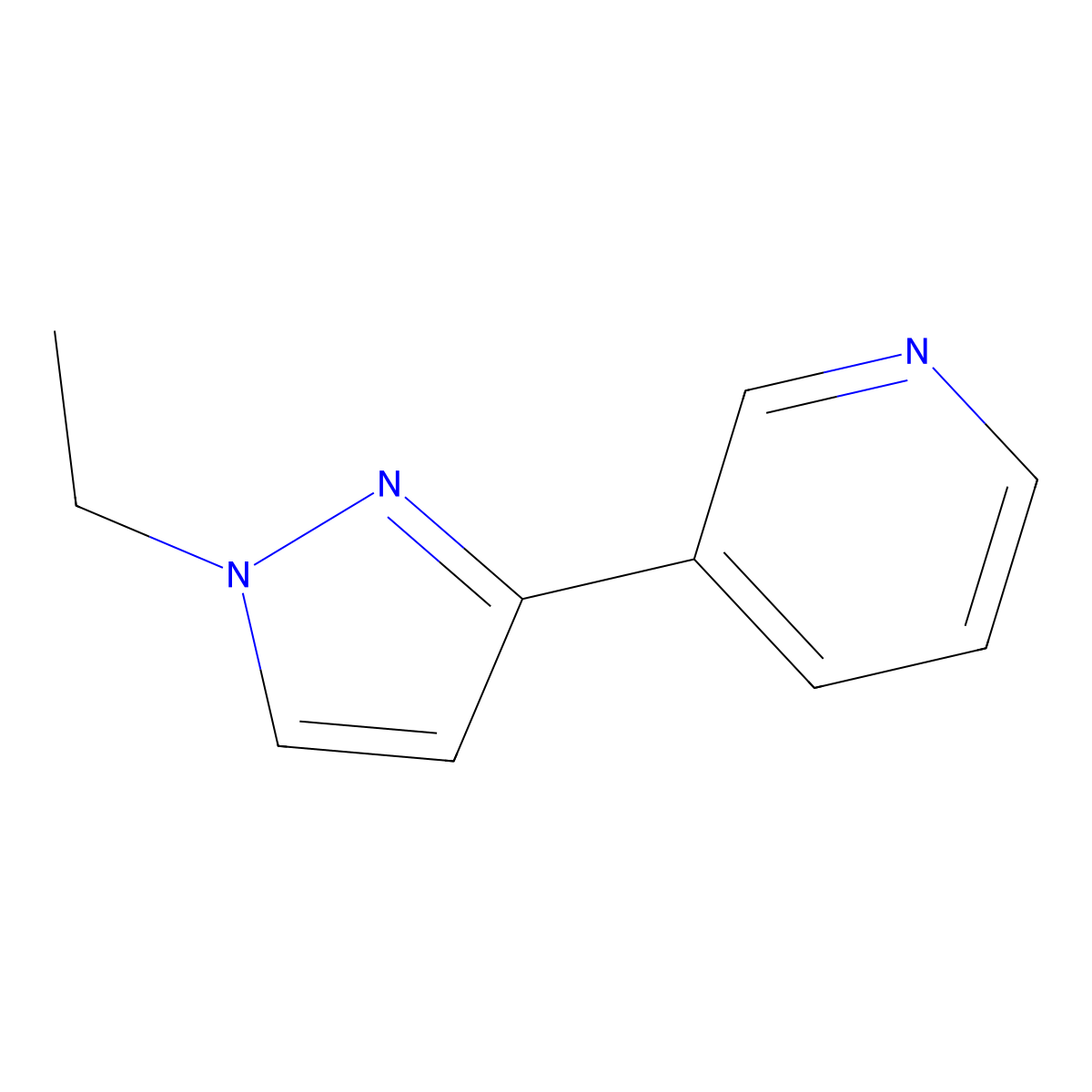 3-(1-Ethylpyrazol-3-yl)pyridine molecular structure, CAS 622403-59-2