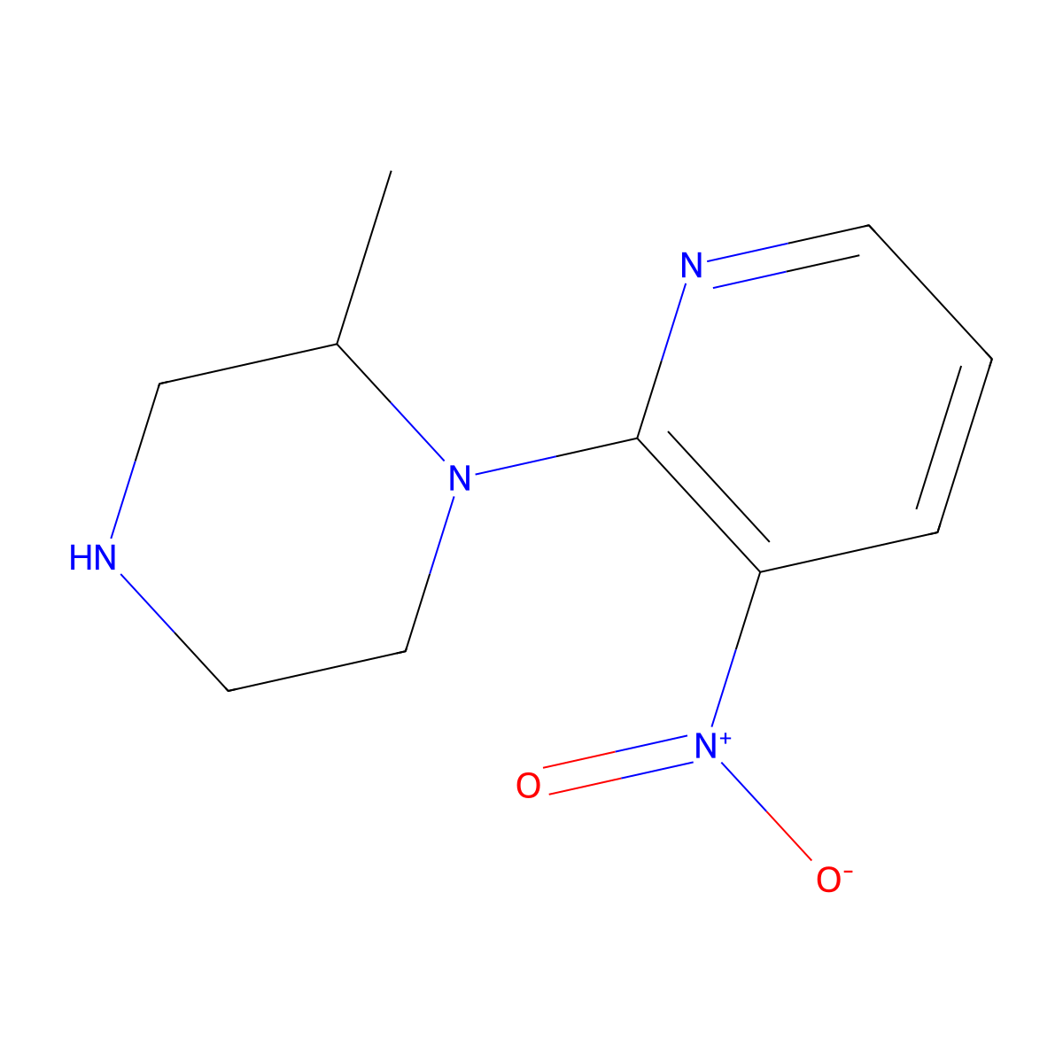2-Methyl-1-(3-nitropyridin-2-YL)piperazine molecular structure, CAS 622405-24-7