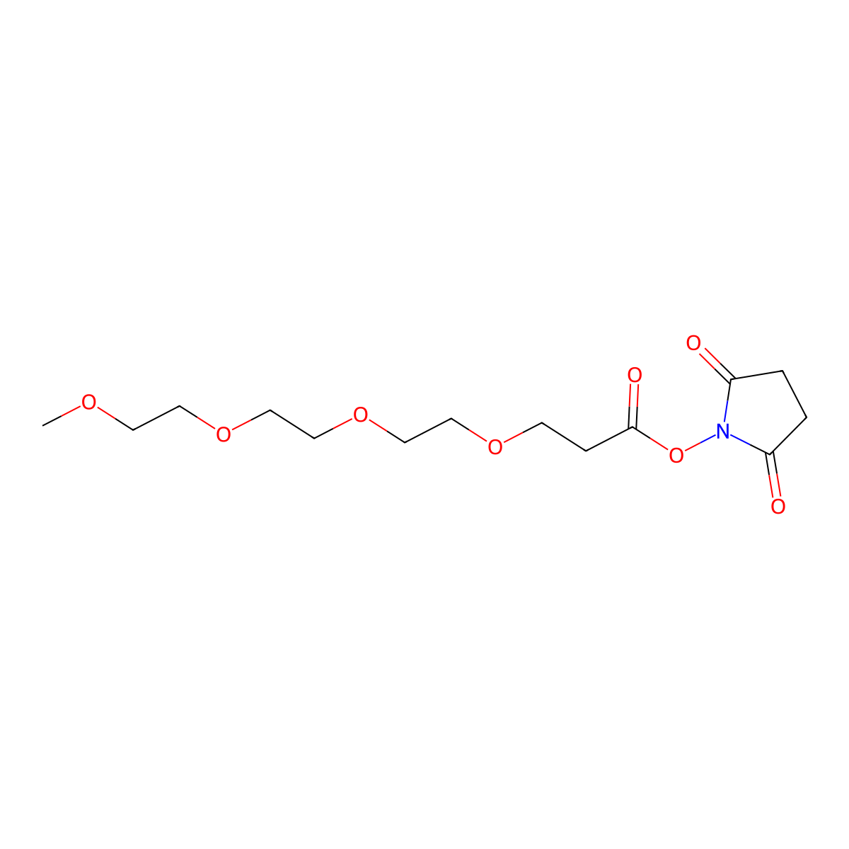 m-PEG4-NHS ester molecular structure, CAS 622405-78-1