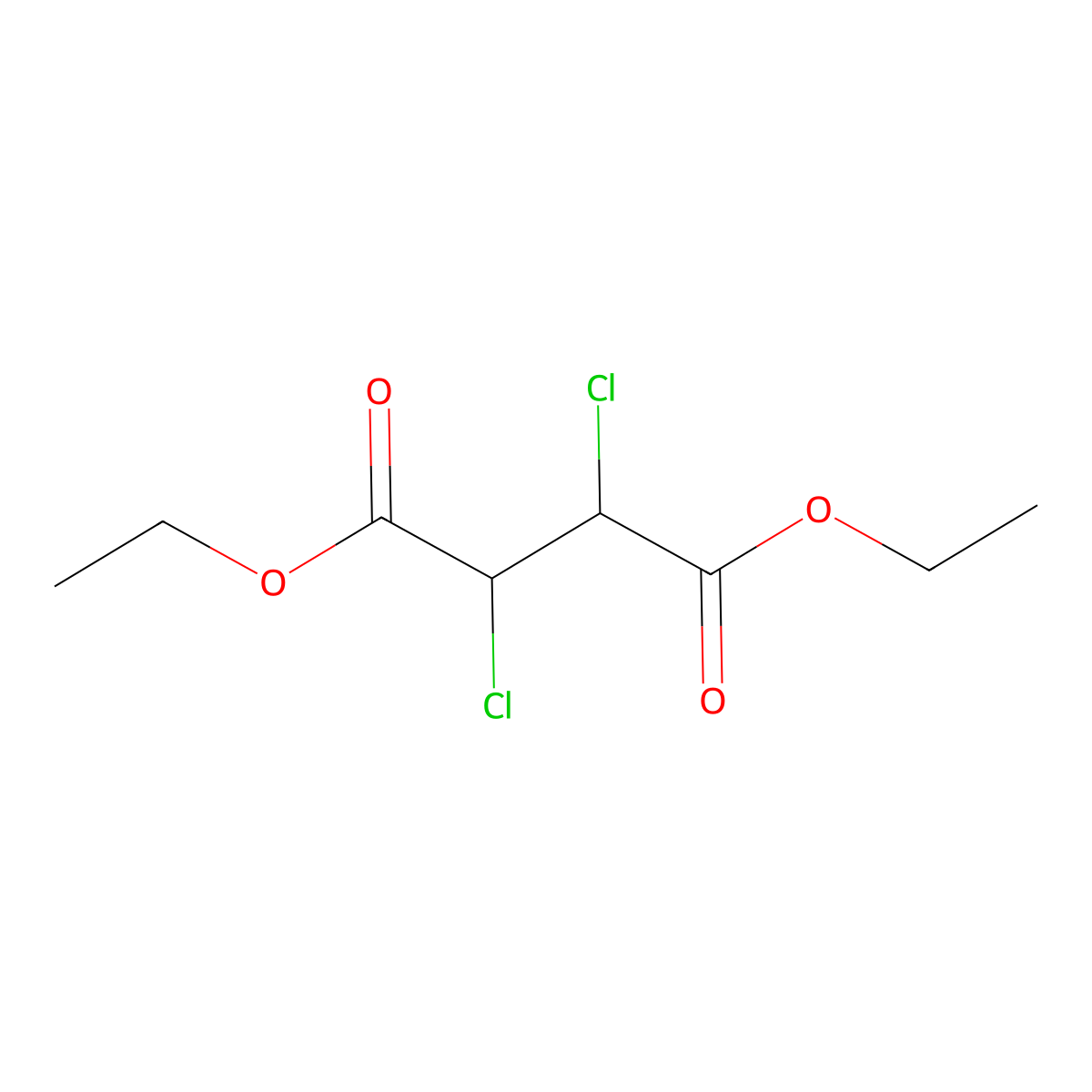 Diethyl 2,3-dichlorobutanedioate molecular structure, CAS 62243-26-9