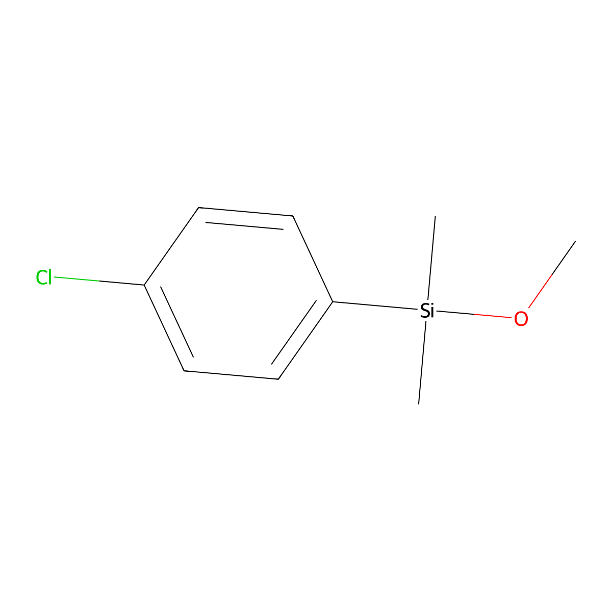 (4-Chlorophenyl)methoxydimethylsilane molecular structure, CAS 62244-44-4
