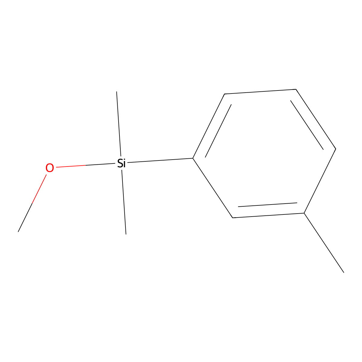 Silane, methoxydimethyl(3-methylphenyl)- molecular structure, CAS 62244-47-7