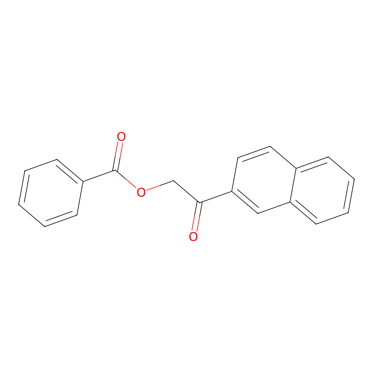 (2-Naphthalen-2-yl-2-oxoethyl) benzoate molecular structure, CAS 62244-90-0