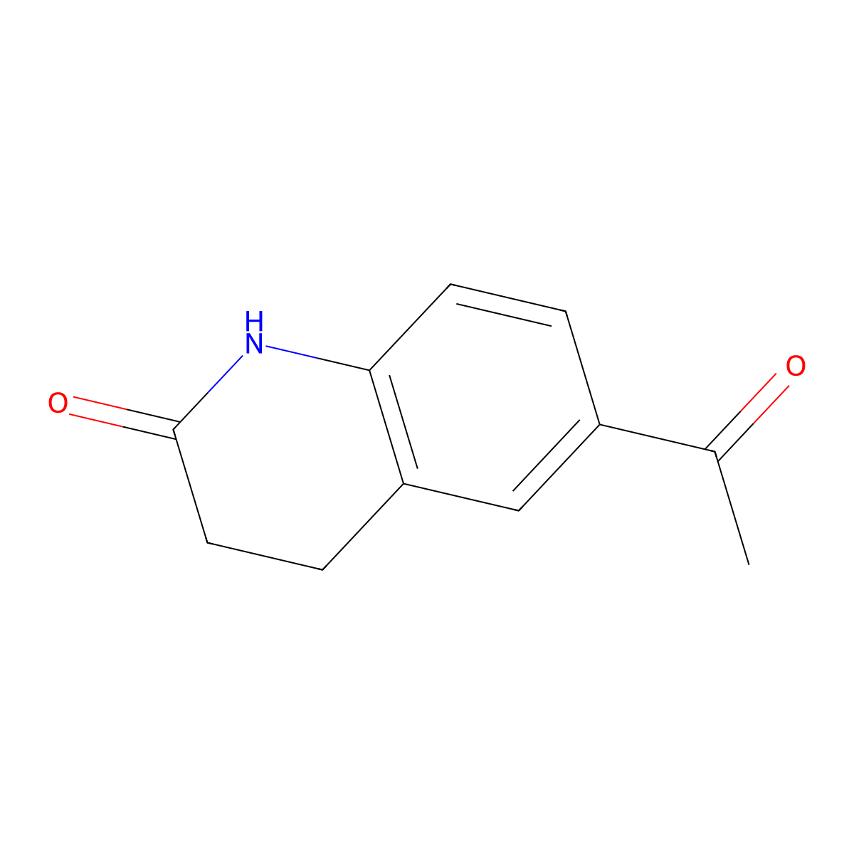 6-Acetyl-1,2,3,4-tetrahydroquinolin-2-one molecular structure, CAS 62245-12-9