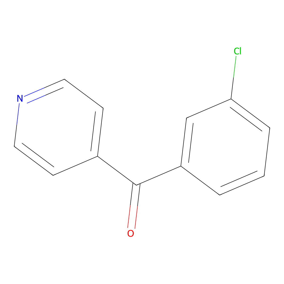 (3-Chlorophenyl)(pyridin-4-yl)methanone molecular structure, CAS 62246-94-0