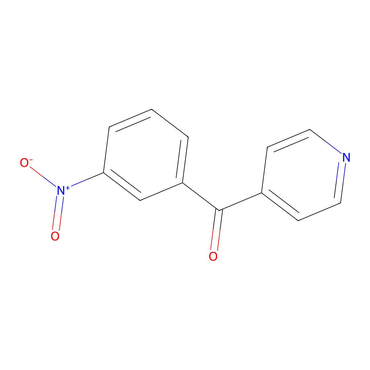 Methanone, (3-nitrophenyl)-4-pyridinyl- molecular structure, CAS 62246-95-1