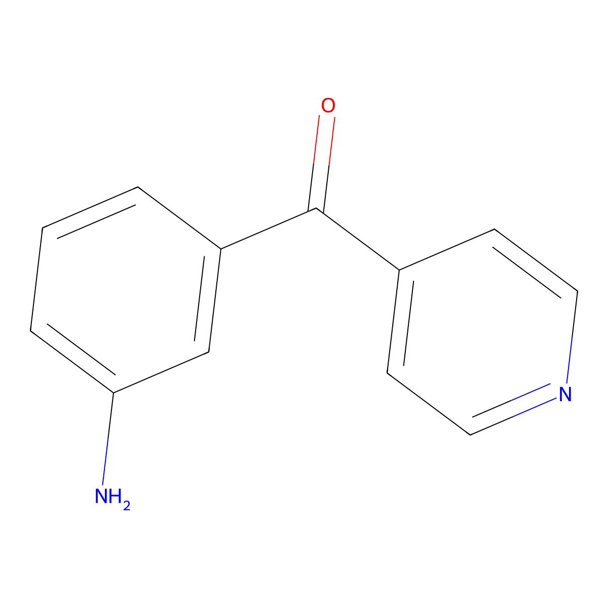 (3-Aminophenyl)(pyridin-4-yl)methanone molecular structure, CAS 62246-96-2