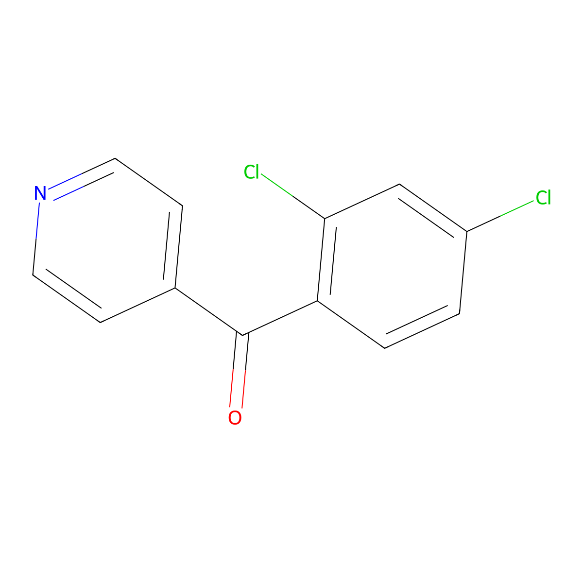 (2,4-Dichlorophenyl)(pyridin-4-yl)methanone molecular structure, CAS 62246-97-3